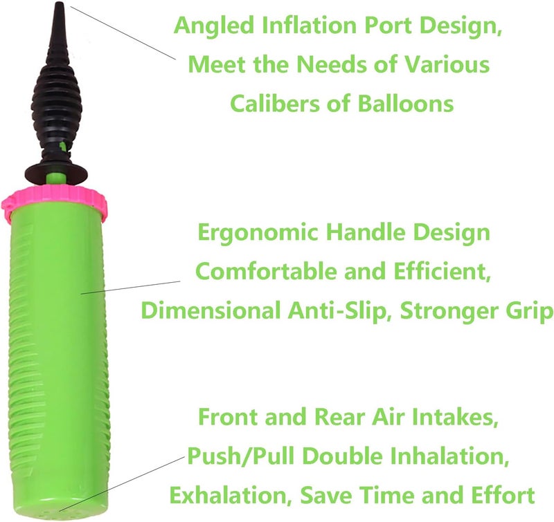 Hdeoops Balloon Pump Hand Held 2-Way Dual Action Air Pump for Balloons, Yoga Balls, Swimming Rings - Image 3